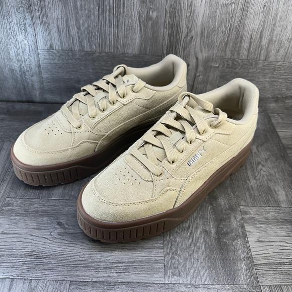 Puma Beige and Brown Women's Sneakers - Picture 3 of 8
